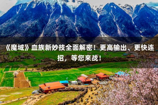 《魔域》血族新妙技全面解密！更高输出、更快连招，等您来战！