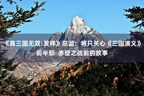 《真三国无双:发祥》总监：将只关心《三国演义》前半部  赤壁之战前的故事