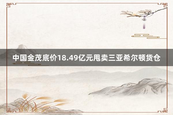 中国金茂底价18.49亿元甩卖三亚希尔顿货仓