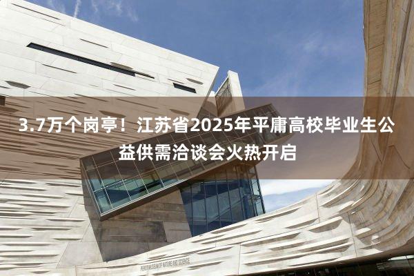 3.7万个岗亭！江苏省2025年平庸高校毕业生公益供需洽谈会火热开启